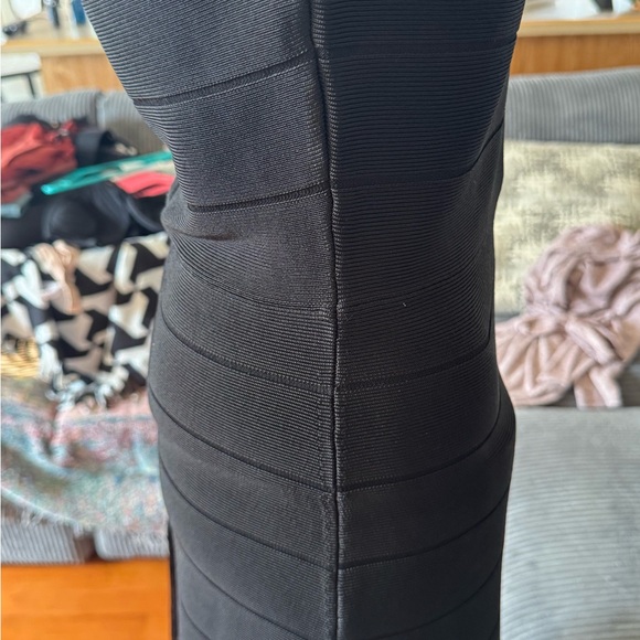 VENUS Black Mini Dress with Fringe Detail - Picture 9 of 13